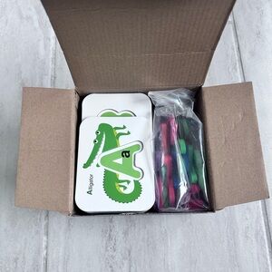 Wood Alphabet Letters Numbers Card Matching Game for Kids - Multicolor